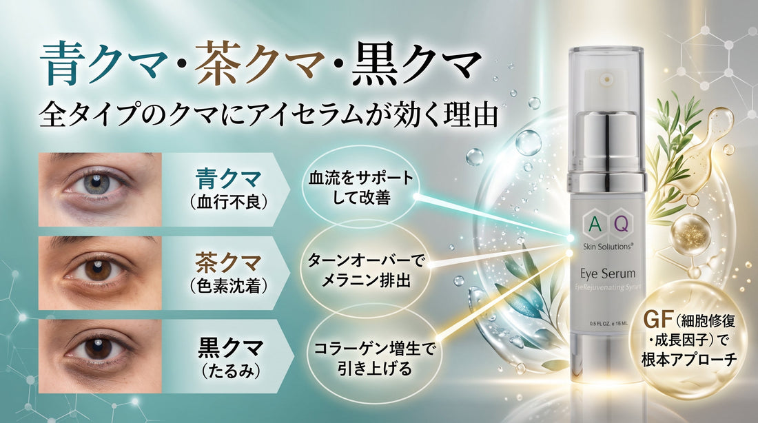 青クマ・茶クマ・黒クマ。全タイプのクマにアイセラムが効く理由
