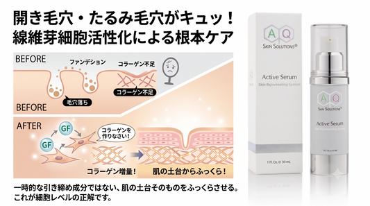 開き毛穴・たるみ毛穴がキュッ！線維芽細胞活性化による毛穴ケア
